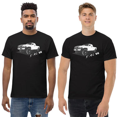 Men Wearing a Black Second Gen Dodge Ram T-Shirt